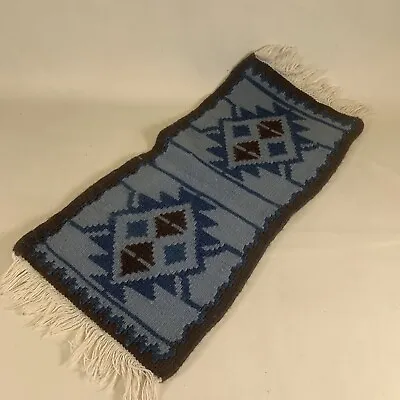 Table Runner/Center 11  X 22.5  Mexico Southwest Wool Vel-Mex Zapotec Handwoven • $21.99