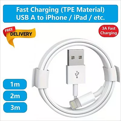 IPhone 6 7 8 X XS XR 11 12 13 14 Pro IPad Fast Charger Charging Long Cable Lead • £2.49