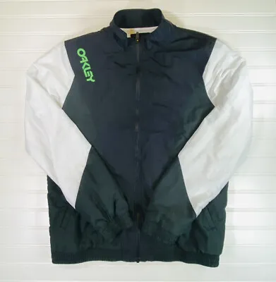 Oakley Men's Full-Zip Nylon Windbreaker Track Jacket Size Small • $14.99