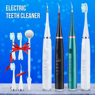 £5.99 • Buy Electric Sonic Dental Scaler Plaque Tartar Calculus Cleaner Remover Tooth Stains