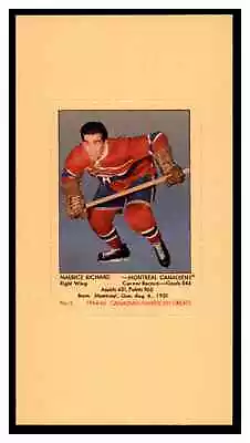 1994 Parkhurst Tall Boys Greats #5 Maurice Richard Canadiens SP (ref 20478) • $31.25