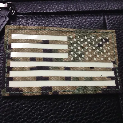 RIGHT  IR US FLAG Reflect Tactical Army AIRSOFT PATCH/GLOW IN THE DARK Multicam • $7.99