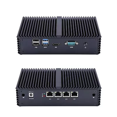 Qotom Mini PC Core I3 I5 I7 With 4 Gigabit Ethernet NIC AES-NI Firewall Router C • $245