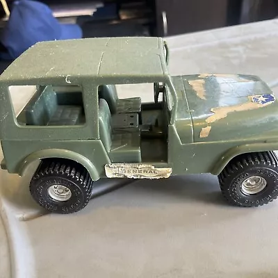 Vintage Processed Plastics 9” Army Jeep Toy #9370 - USA • $9.99