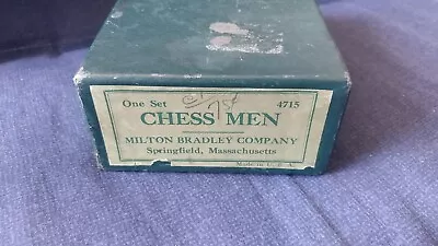 $17.98 • Buy Vintage CHESS MEN #4715 By Milton Bradley, Springfield Massachusetts - 1940's