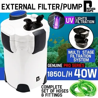 $109 • Buy 【EXTRA10%OFF】Aquarium External Canister Filter Aqua Fish Tank Pond Pump UV