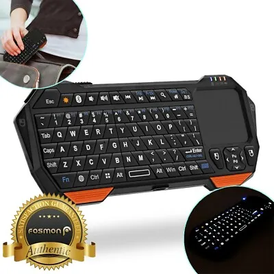 Fosmon 30FT Mini Wireless Bluetooth Keyboard Touchpad For IOS Android Windows • $24.99