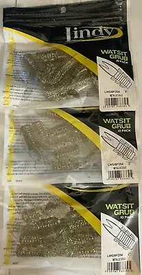 3 Packs LIndy Watsit Grub Pack Metallic Gold 2 Inch LWGBF 254  • $2.95