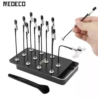 Model Painting Stand Holder 12PCS Magnetic Bendable Alligator Clip StickS Set • $15.39