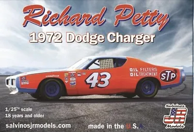 £38.86 • Buy Salvino's JR Models Richard Petty 1972 Dodge Charger 1/25 Plastic Model Kit