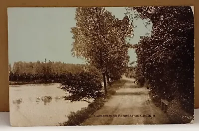 1904 Square Circle Postmark Park Scene Postcard - Chelmsford Essex England UK • £3.50