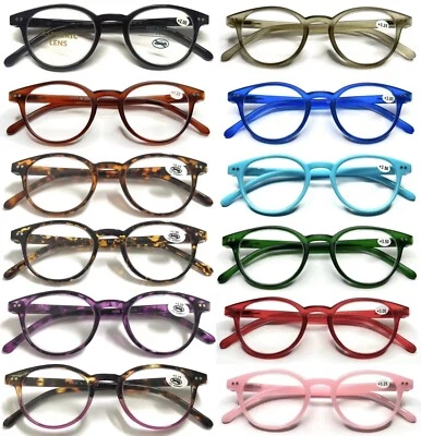 £5.99 • Buy L889 Superb Quality Reading Glasses/Spring Hinges/Round Retro Designed Frame ^^^