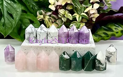 Wholesale Lot 16 Pcs 1” Natural Mix Crystal Mini Obelisk Tower Point  Healing • $19