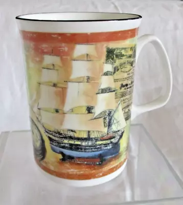 Sailing Ship COFFEE MUG Rose Of England Fine China Nautical Schooner Pirate Ship • $35.50