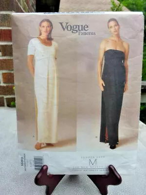 Vogue Misses Evening Maternity Dress  #1689 Size 8-12 Cut And Complete • £5.83