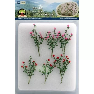 Jtt Scenery 95540 Rose Bushes O-scale  2 1/2  High   6 Per Package  Jtt95540 • $8.75