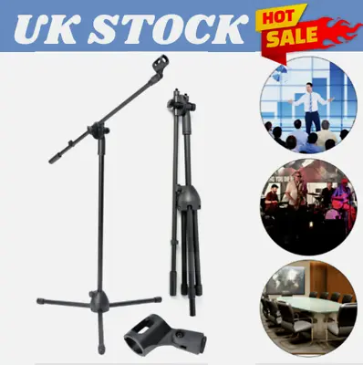 Professional Boom Microphone Mic Stand Holder Adjustable Free Editing Microphone • £13.69