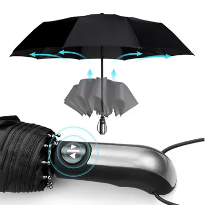 $15.75 • Buy Automatic Umbrella Auto Open Close Compact Folding Anti Rain Windproof 10Ribs