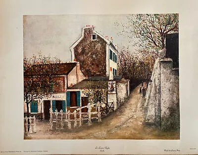 1960  Le Lapin Agile  Maurice Utrillo Vintage Print 22.5 ×28  Paris Spadem Art • $39.99