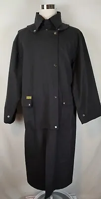 Down Under Australian Saddlers Oilskin Duster Trench Coat Men’s Sz L Black NWT • $175