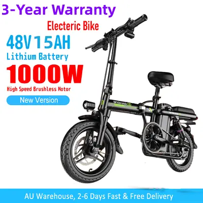 👇Electric Bike Commuter Fold Ebike Scooter 1000W👇48V Portable Foldable Bicycle • $749.96