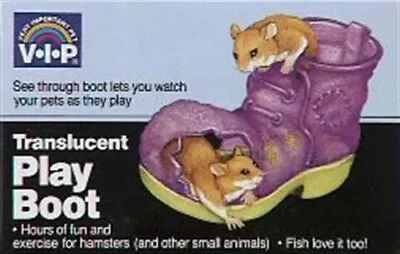 Vo-Toys Hard Plastic Hamster Translucent Play Boot Small Animals Fish Aquarium • £9.72