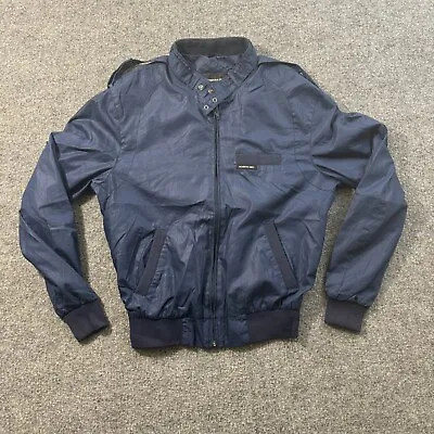 Vintage Members Only Bomber Jacket Classic Cafe Racer Blue 80’s Retro 42 • $28.65