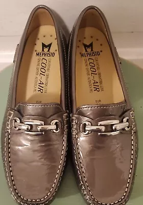 New Mephisto Jade Bit Loafers Patent Leather Padded Comfort Shoes Sz 6 • $59