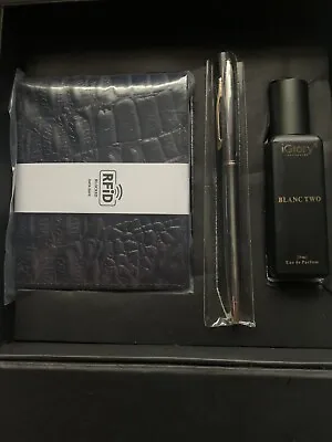 Men’s 3 Piece Gift Set Includes Wallet Pen And Perfume • £29.99