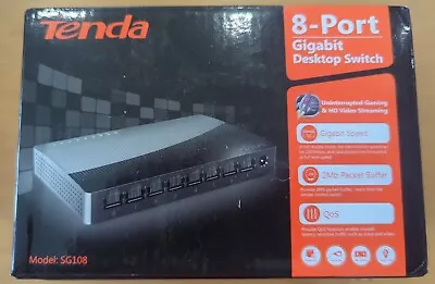 Tenda 8 PORT Gigabit  Switch 10/100/1000 MPBS Gigabit NETWORK SWITCH • £13