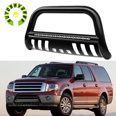 For 2004-2023 Ford F-150 Truck Bull Bar Push Bumper Grille Guard W/ Led Lights • $129.51