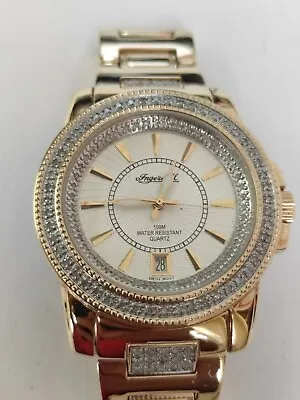 £89 • Buy Ingersoll Ladies Diamond Set Gold Tone Watch Excellent Condition