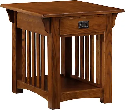 Leick Furniture Mission Drawer End Table Solid Ash And Oak Veneers 22 In X 25  • $278.99