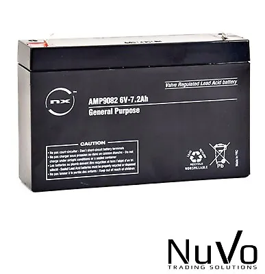 NX 6V 7.5ah 6V 7ah 6V 7.2ah Battery -Toy Car Peg Perego Injusa Feber Quad Bike • £10.95