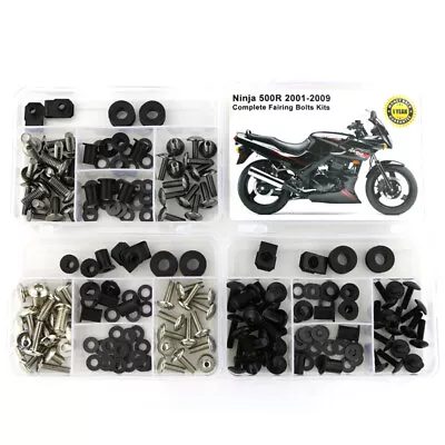 Fit For Kawasaki Ninja 500R 2001-2009 Complete Fairing Bolts Body Screws Kit Nut • $25.19