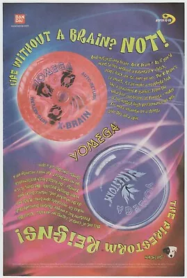 Yomega X-Brain & Firestorm YoYo - Vintage Bandai Print Ad Advertisement 1998 90s • £9.64