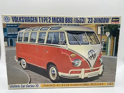 Volkswagen Type 2 Micro Bus 23-Window 1963 1:24 KIT HASEGAWA 21210 VW C • $28.99