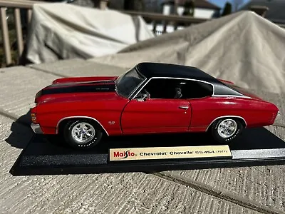 Chevy Chevelle SS 454 1971 1:18 Scale Red Diecast Car Maisto.. Read Description • $29.50