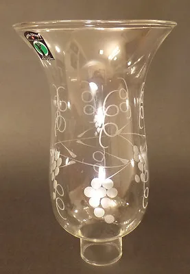 Clear Grapes Glass Hurricane Lamp Shade Candle Chandelier Light 5  X 8 1/4  711 • $40.95