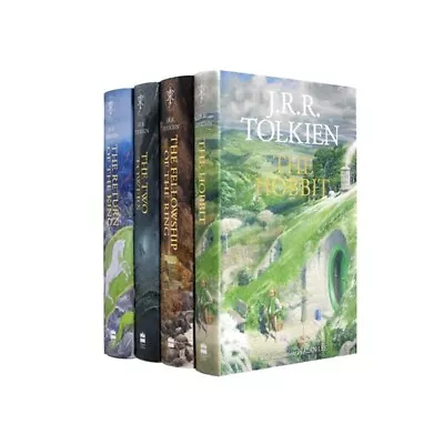 The Hobbit And The Lord Of The Rings 4 Books Collection Set Illustrated Edition • £79.99