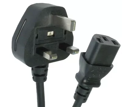£5.99 • Buy 2.5m Kettle Lead Power Long IEC Cable 3 Pin UK Plug PC Monitor TV C13 Cord Metre