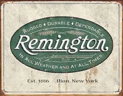 Remington Logo Vintage Hunting Novelty TIN SIGN Metal Cabin Lodge Wall Poster  • $20.98