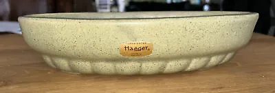 Vintage Haeger Pottery Oval Bowl Olive Green Speckled Color No Flaws Macomb IL • $9.99