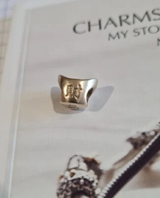 $359 • Buy Genuine Pandora 14ct Yellow Gold Charm Ingot Chinese Wealth & Prosperity 750823 