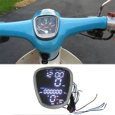 Motorcycle Speedometer Digital Tachometer Odometer Gauge For Honda C50 C70 C90 • $31.49
