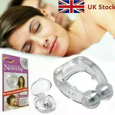 Magnetic Anti Snoring Nasal Dilator Stop Snore Nose Clip Device Easy Breathe UK • £2