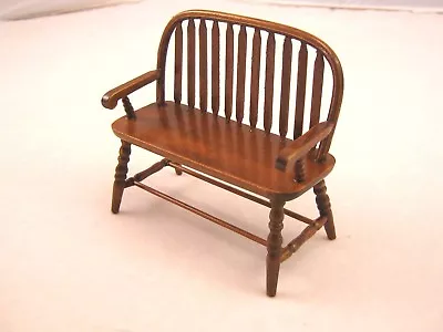 BENCH - Colonial Windsor - T6845 Miniature Wooden Dollhouse Furniture 1/12 Scale • $14.99