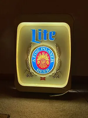 Miller Lite Lighted Beer Sign Exc Con • $69