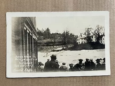 Postcard RPPC Milton VT Vermont Disaster Flood River Bridge Out 1927 Real Photo • $19.99