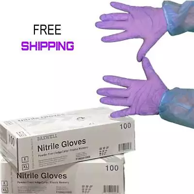3 PACK-300 Ct. Vinyl/Nitrile Gloves Disposable PURPLE 4Mil General Powder Free • $19.99